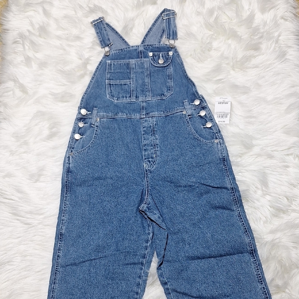 - NWT Arizona Jean Co, Med Blue Jeans Overalls ( Junior)